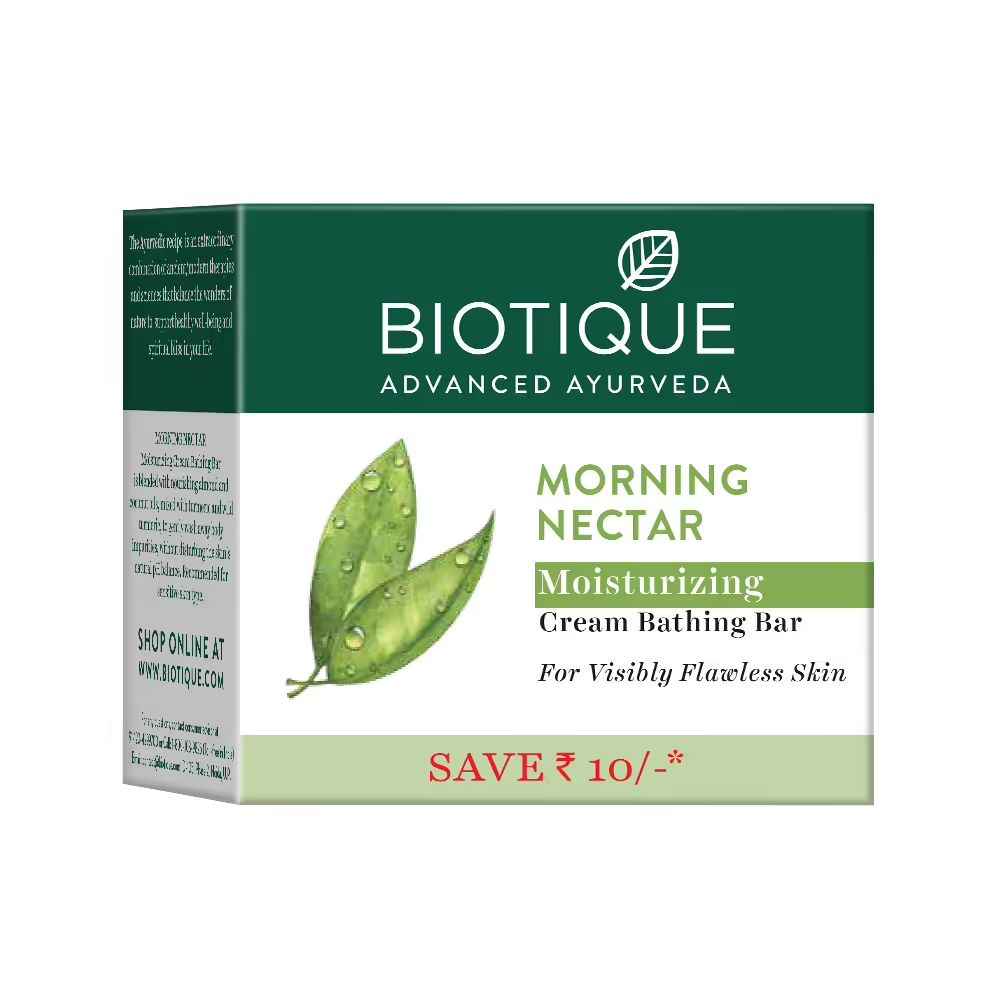 Buy Biotique Bio Morning Nectar Visibly Flawless Ceam Bathing Bar - Pack Of 3 (Each 75 g) - Purplle