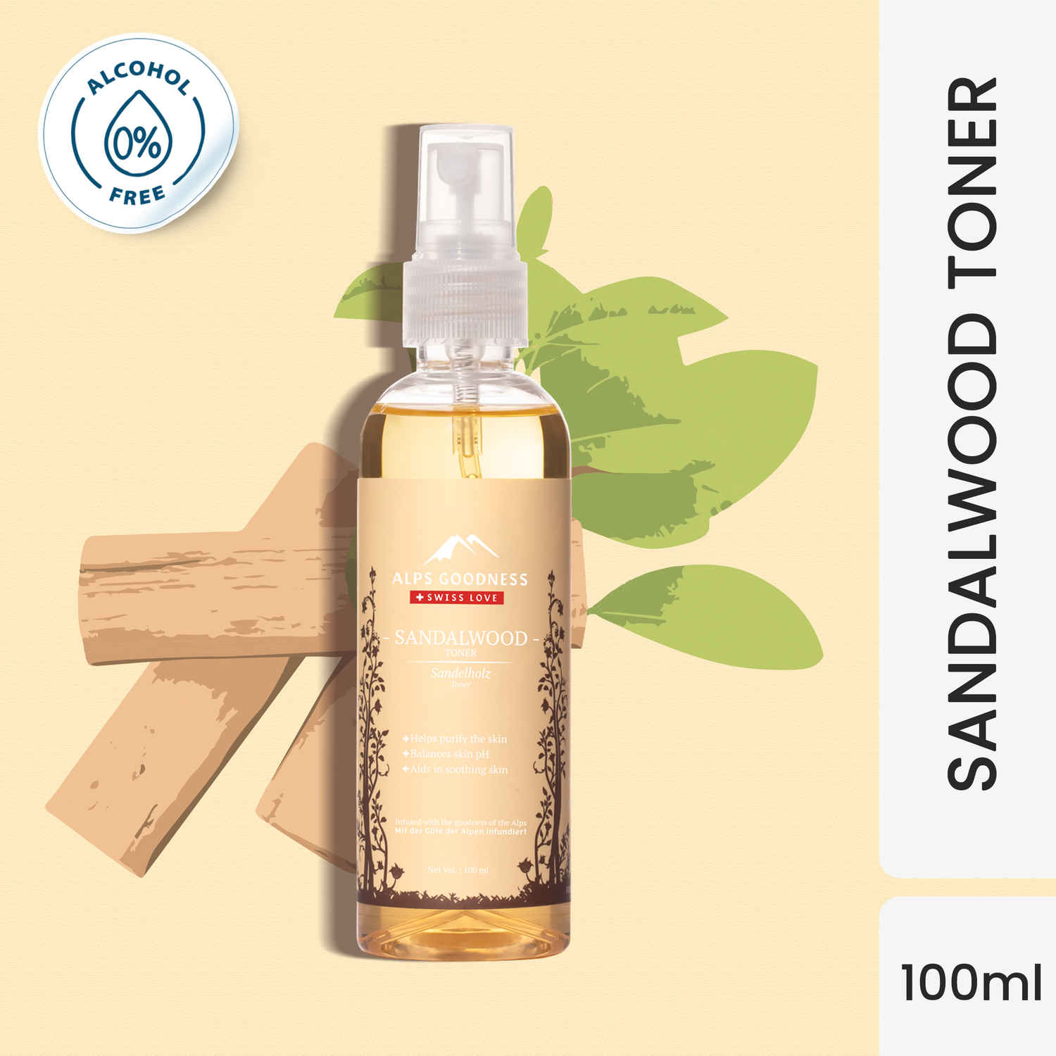 Buy Alps Goodness Sandalwood Toner (100ml) - Purplle