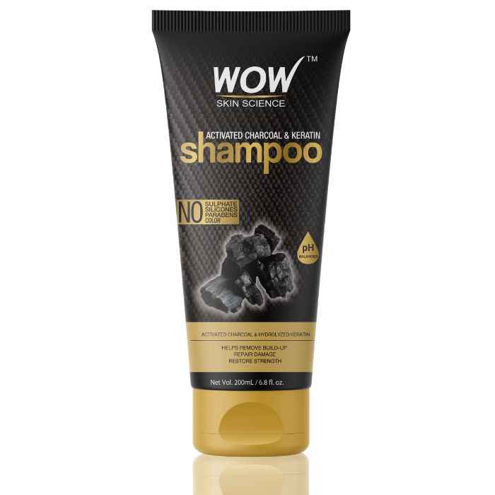 Buy WOW Skin Science Activated Charcoal & Keratin Shampoo (200 ml) - Purplle
