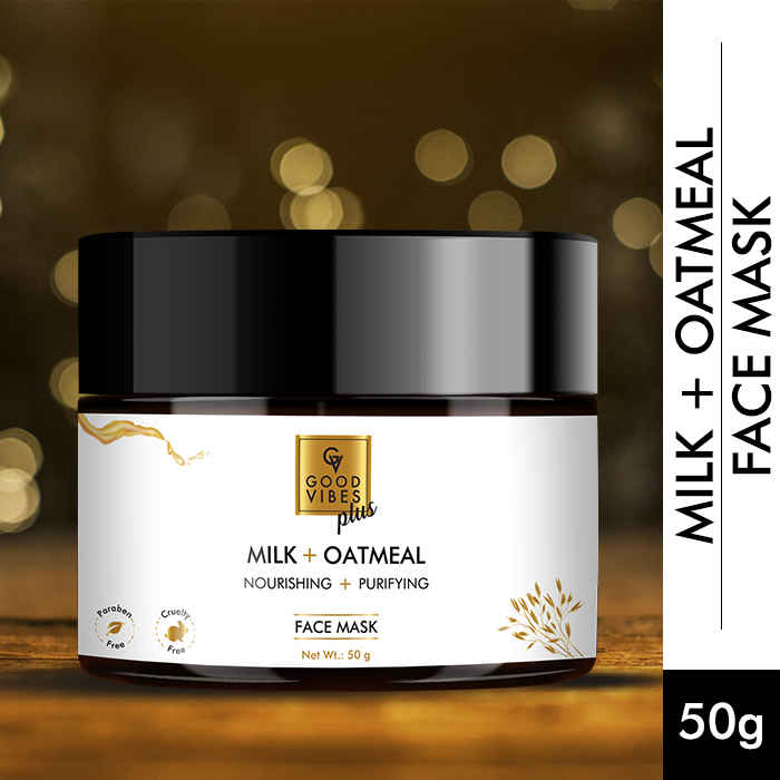 Buy Good Vibes Plus Milk + Oatmeal - Nourishing+Purifying Face Mask (50gm) - Purplle