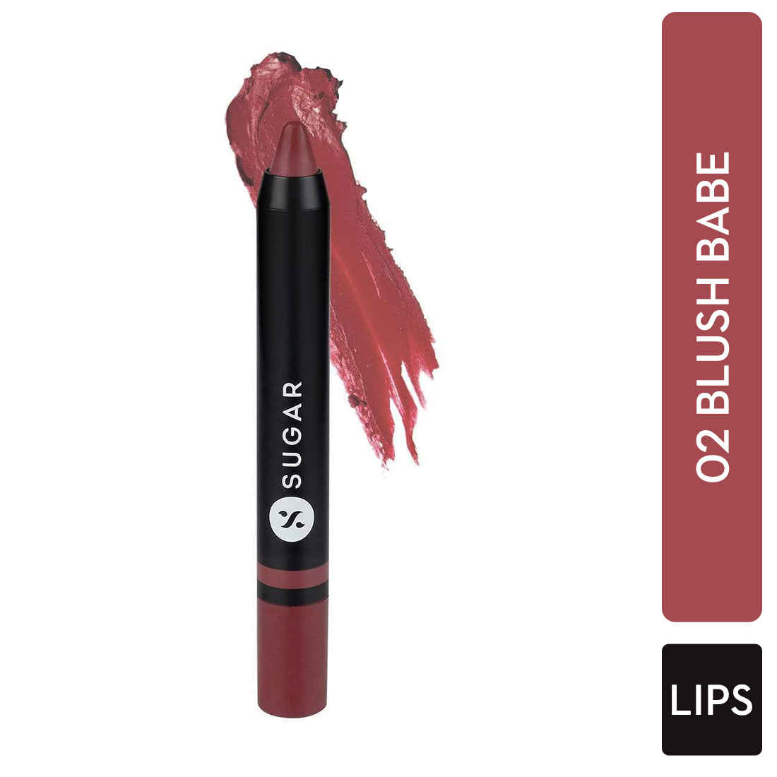Buy SUGAR Cosmetics Plush Crush Creme Crayon Lipstick - 02 Blush Babe (Coral Peach) - Purplle