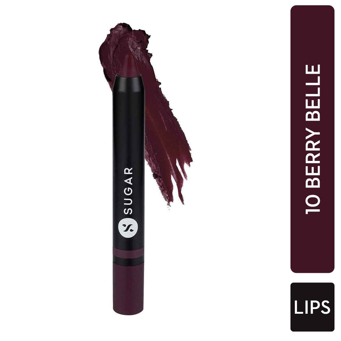 Buy SUGAR Cosmetics Plush Crush Creme Crayon Lipstick - 10 Berry Belle (Berry Red) - Purplle