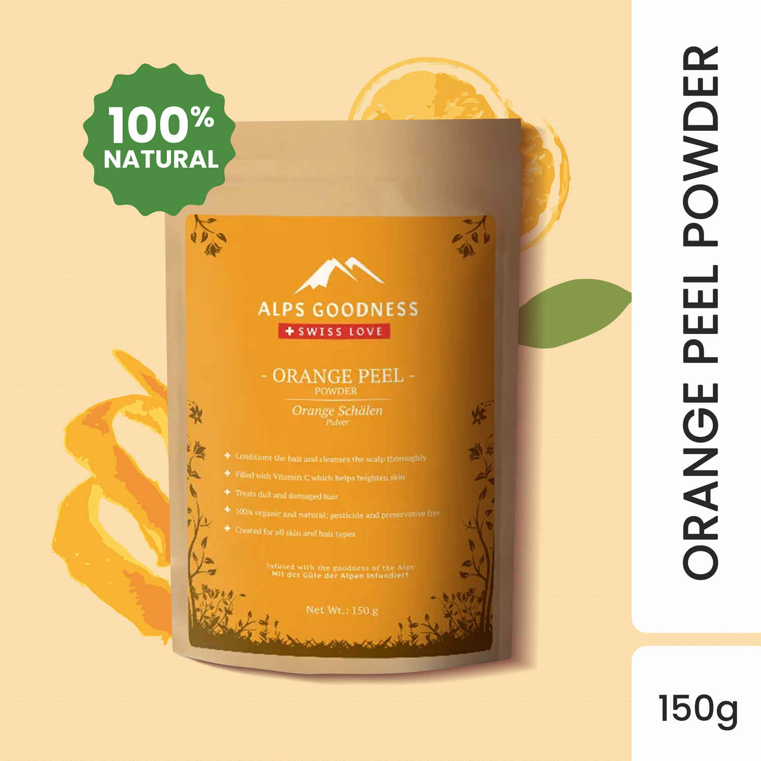 Buy Alps Goodness Powder - Orange Peel (150 gm) - Purplle