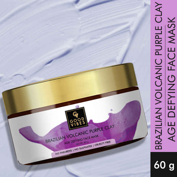 Buy Good Vibes Age Defying Face Mask - Brazilian Volcanic Purple Clay (60 gm) - Purplle