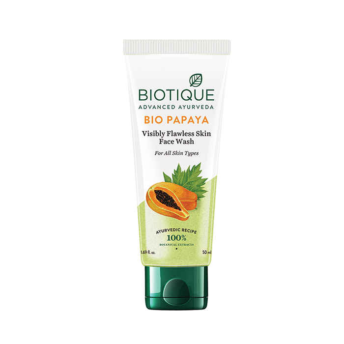 Buy Biotique Bio Papaya Visibly Flawless Skin Face Wash (50 ml) - Purplle