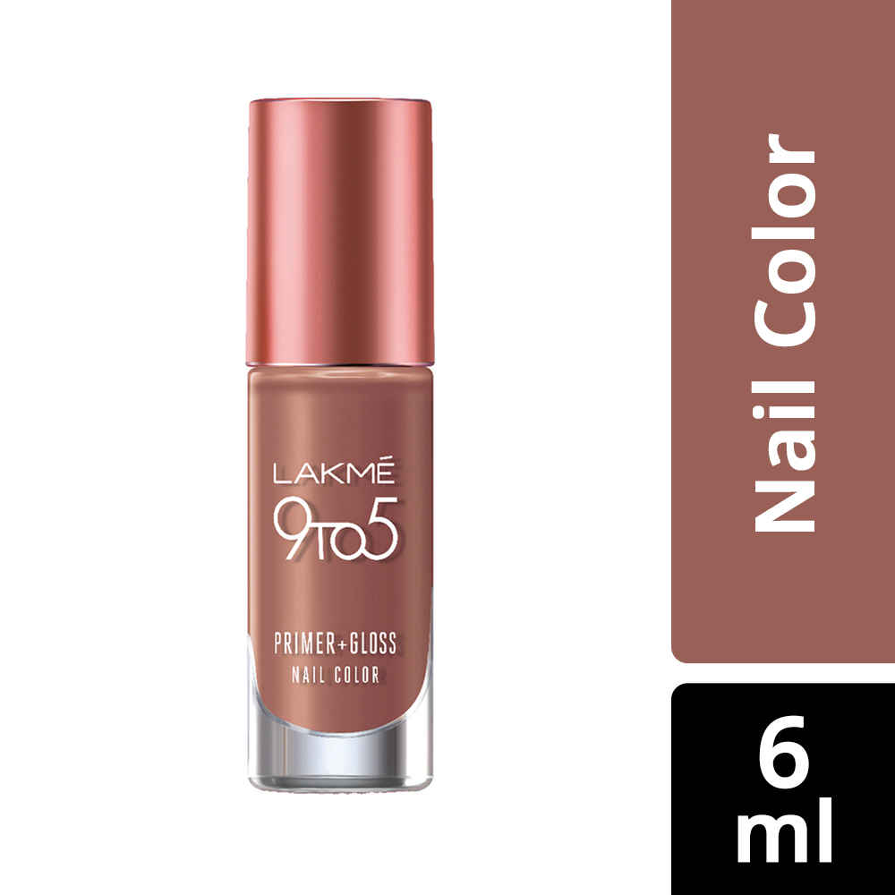 Buy Lakme 9To5 Primer + Gloss Nail Colour, Simply Nude (6 ml) - Purplle