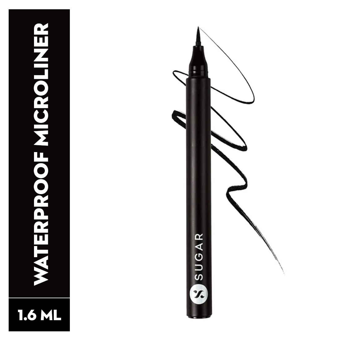 Buy SUGAR Cosmetics Wingman Waterproof Microliner | Liquid Eyeliner | Flexi-Tip Applicator | Pen Eyeliner | Lasts Upto 12 Hrs | Smudgeproof & Transferproof | 1.6ml - 01 I'Ll Be Black - Purplle