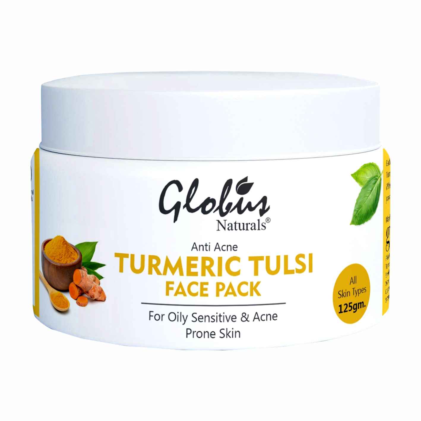 Buy Globus Naturals Turmeric Tulsi Anti Acne Face Pack (125 g) - Purplle