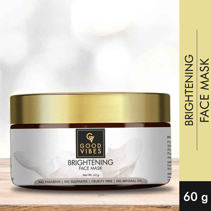 Buy Good Vibes Brightening Face Mask | Rejuvenating | No Parabens, No Sulphates, No Mineral Oil, No Animal Testing (60 gm) - Purplle