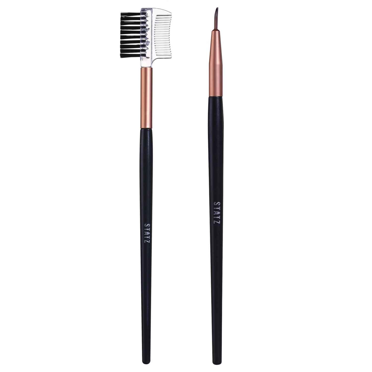 Buy Gary Statz Ergonomic Professional 2 in 1 EyeBrow Brush & Eye Liner Brush - Combo Pack of 2 - Purplle