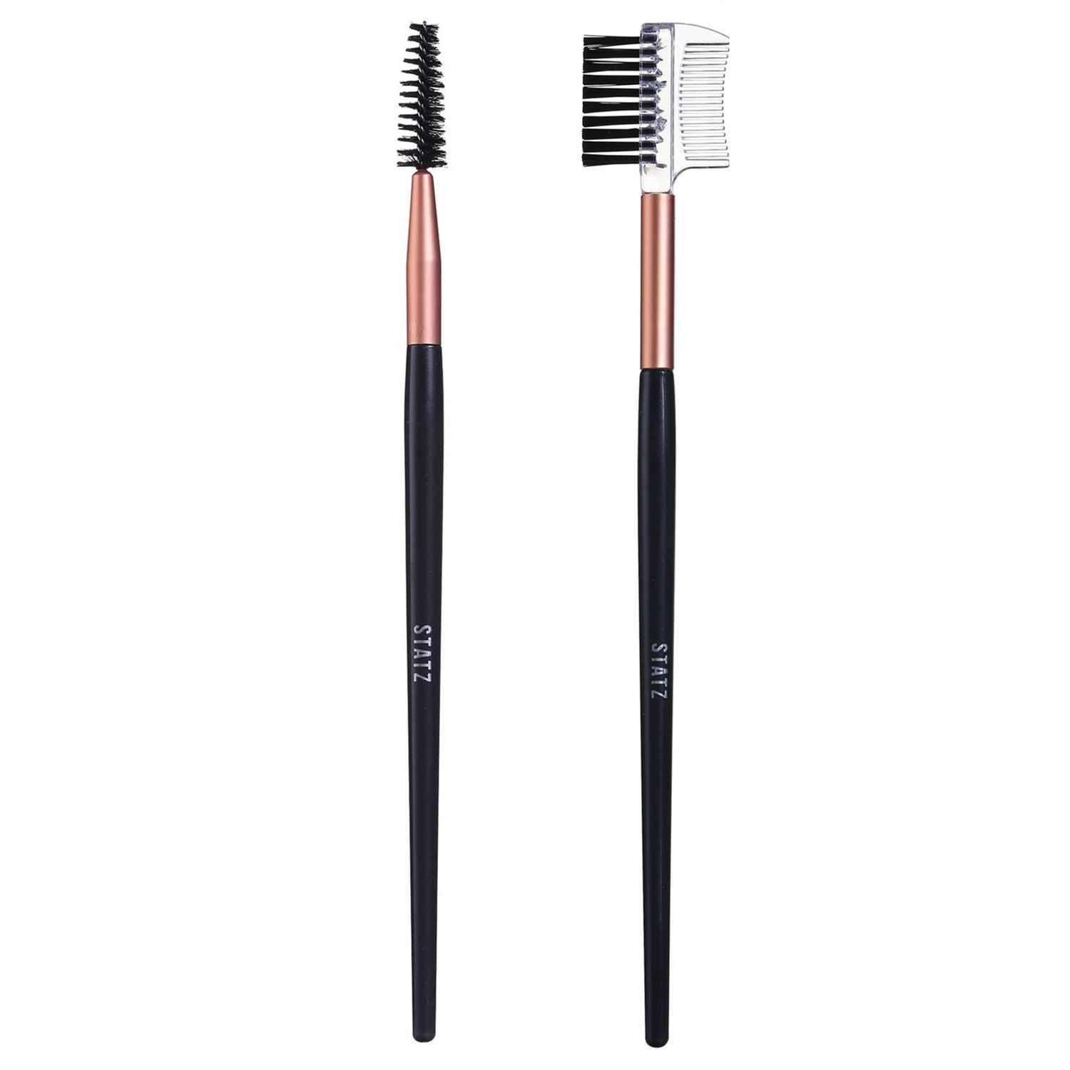Buy Gary Statz Ergonomic Professional Mascara Brush & 2 in 1 EyeBrow Brush - Combo Pack of 2 - Purplle