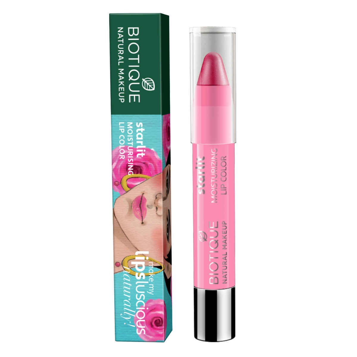 Buy Biotique Natural Makeup Starlit Moisturising Lipstick (Rich Raspberry)(3.5 gm) - Purplle