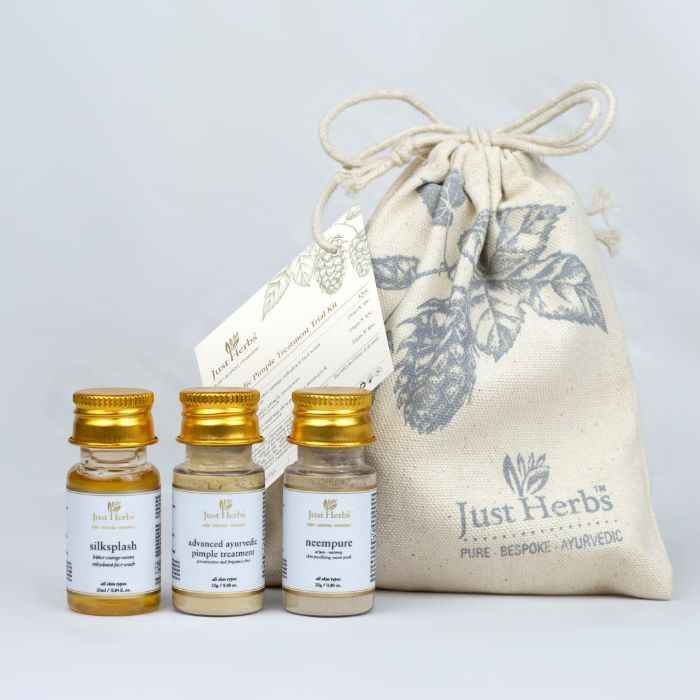 Buy Just Herbs Ayurvedic Pimple Treatment Trial kit Pack of 3 - Purplle