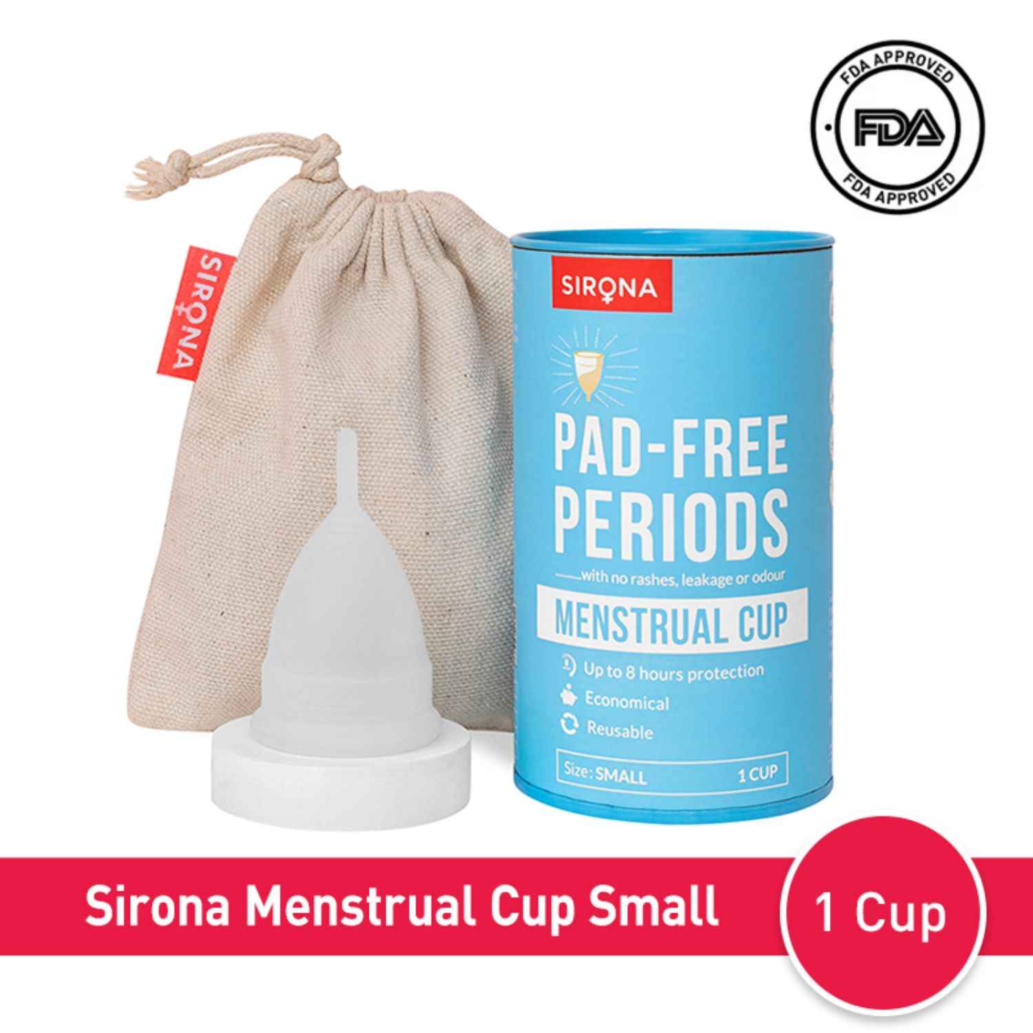 Buy Sirona Menstrual Cup With no rashes, leakage or odour - S - Purplle