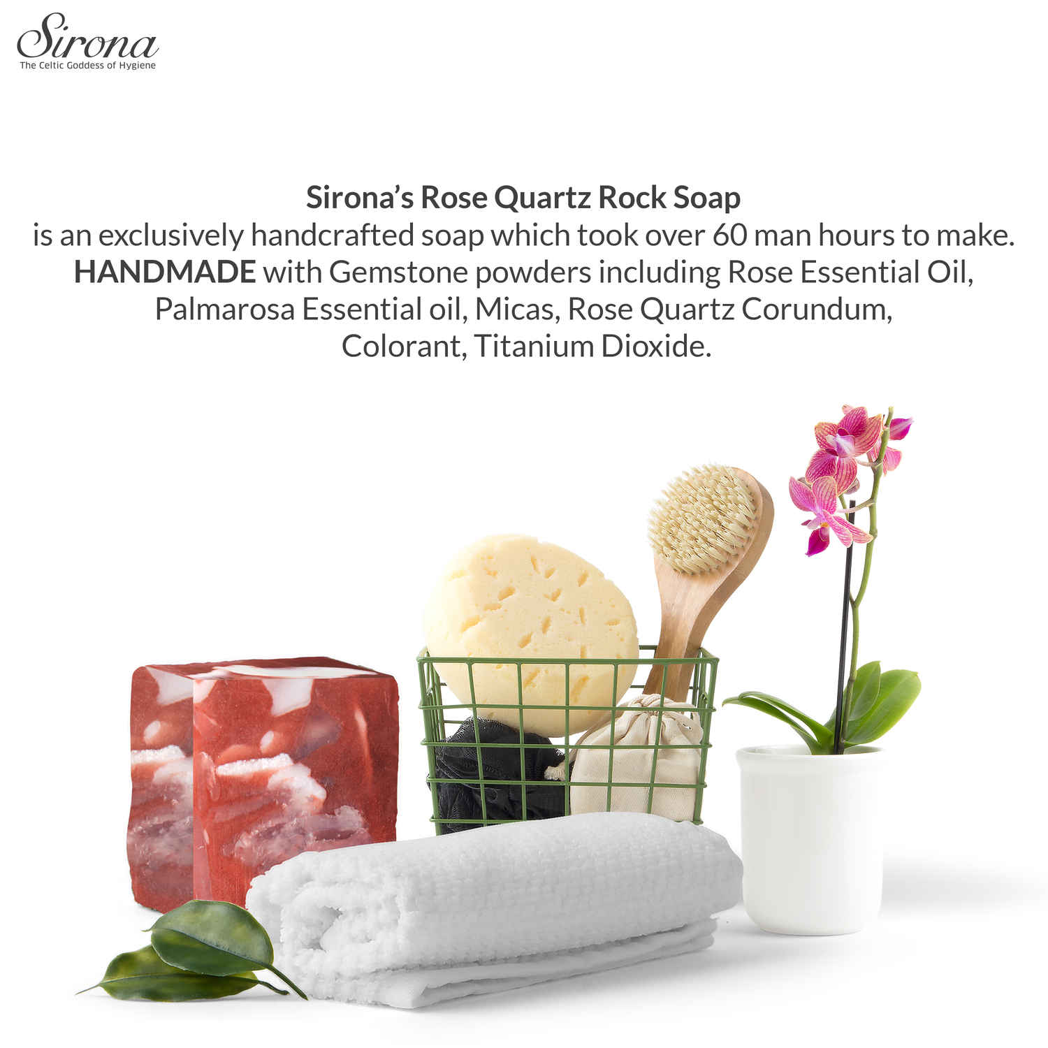Buy Sirona Handmade Rose Quartz Bath Soap Bar | Made with Real Gemstone Corundum│ NO Chemicals – 50 gm - Purplle