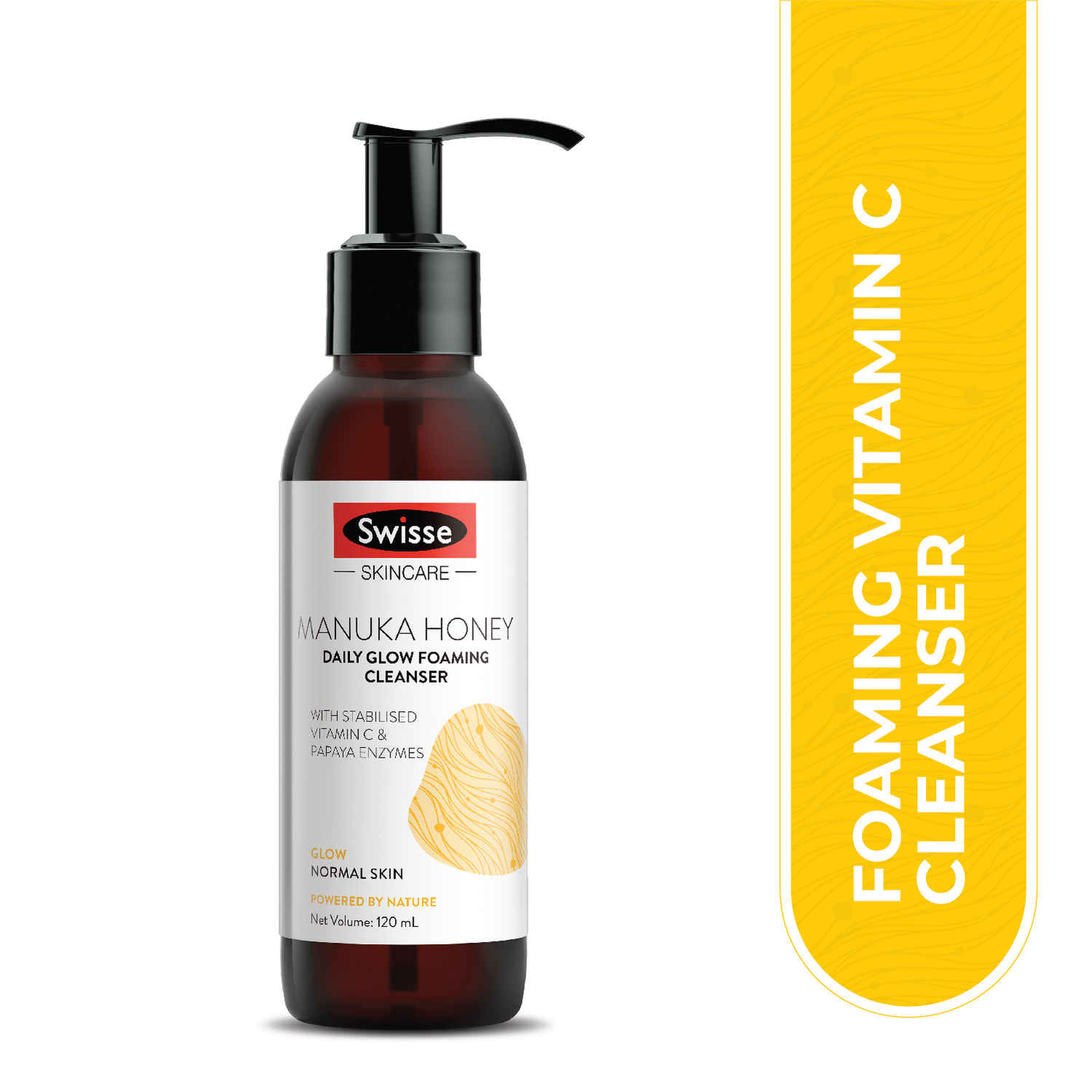 Buy Swisse Skincare Manuka Honey Daily Glow Foaming Cleanser with Vitamin c and Papaya Enzymes (120 ml) (Normal Skin) - Purplle