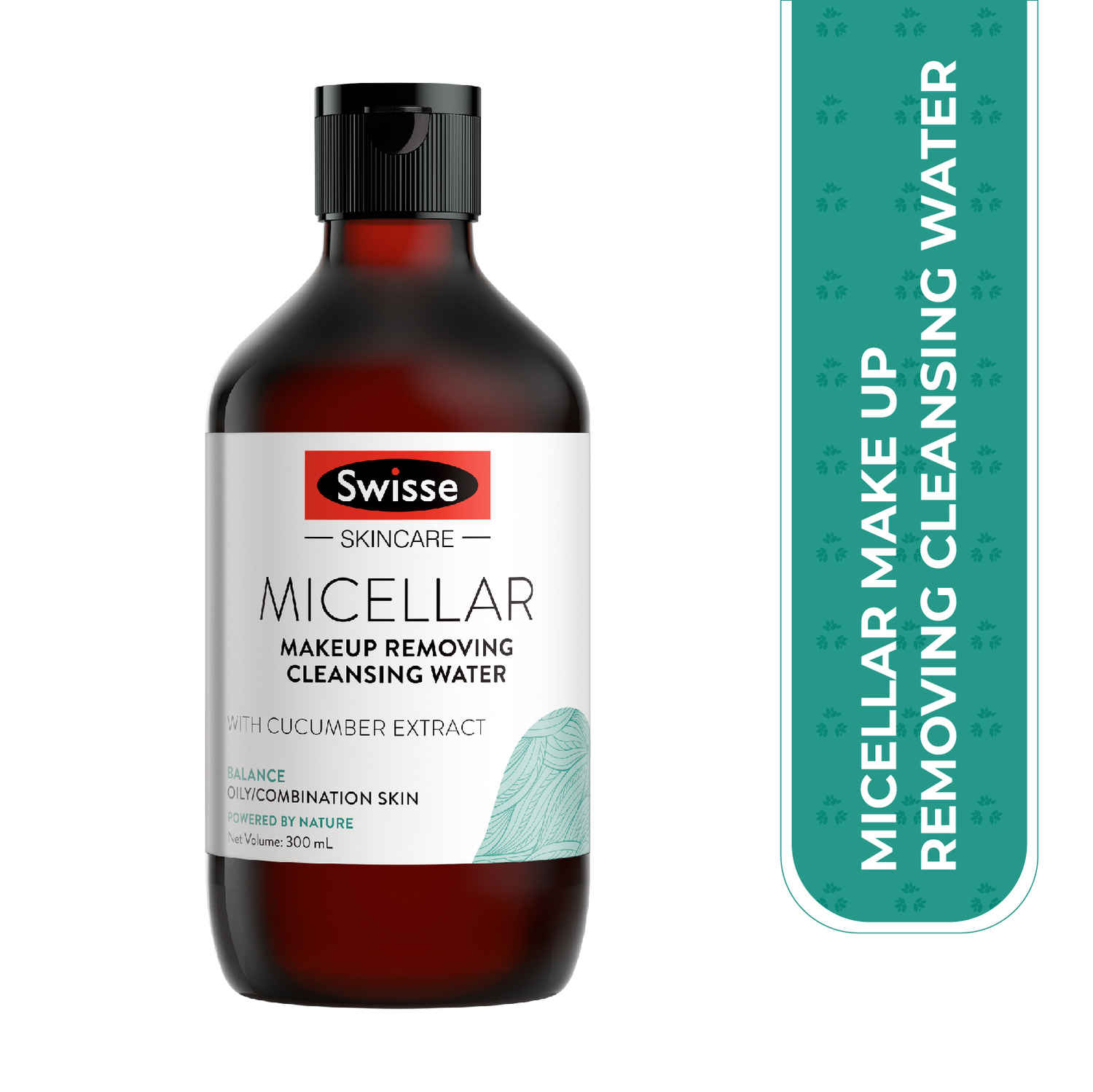 Buy Swisse Skincare Balanced Micellar Cleansing & Makeup Removing Water with Cucumber Extract (300 ml) (For Oily/Combination Skin) - Purplle
