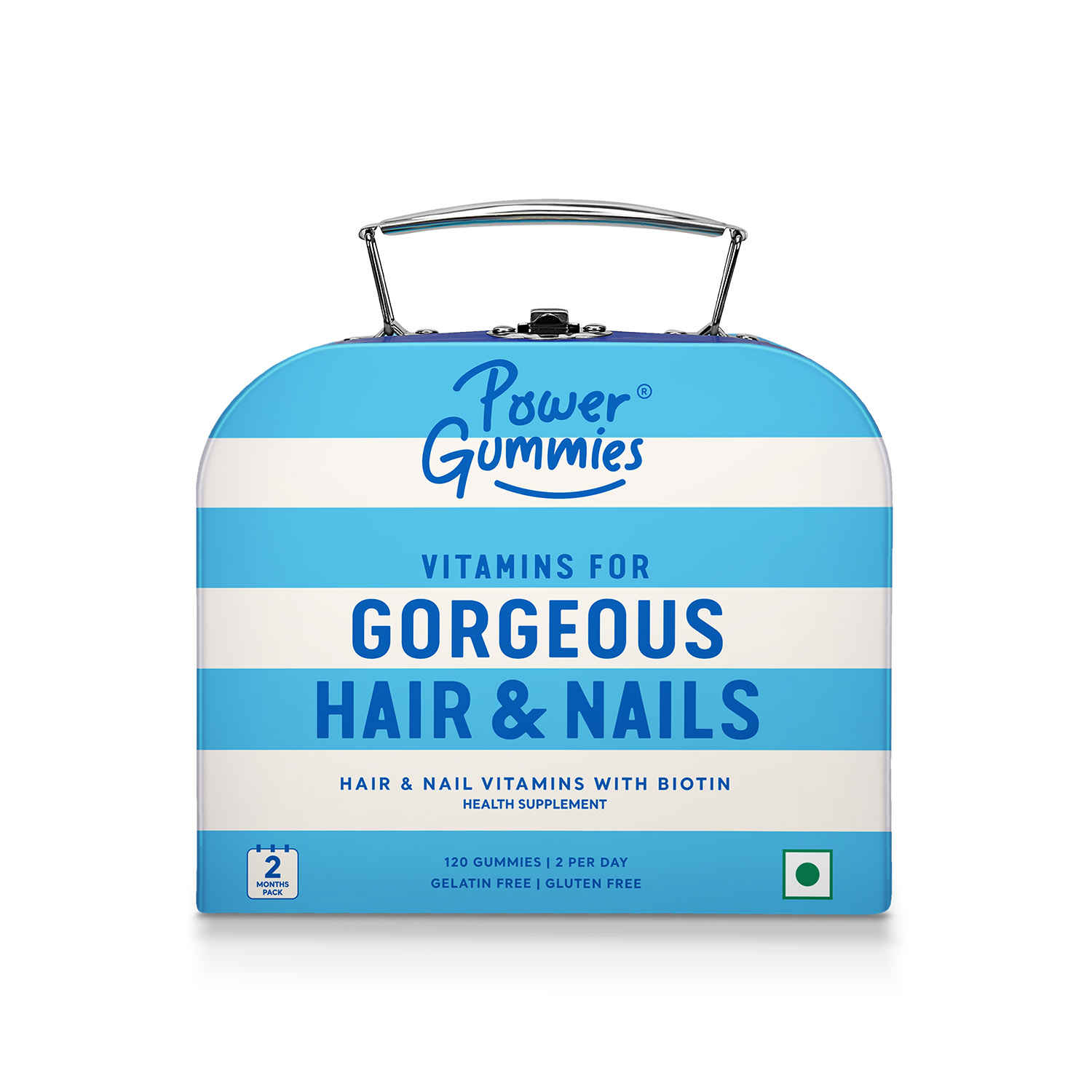 Buy Power Gummies Hair Vitamins With Biotin (120) Gummies 2 Months Pack - Purplle