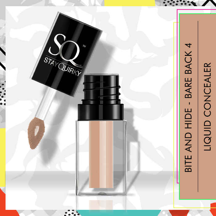 Buy Stay Quirky Bite and Hide Liquid Concealer for Wheatish To Dusky|15hrs Stay| Lightweight| Creaseless| Paraben Free| Vegan - Bare Back 4 (3.5 ml) - Purplle