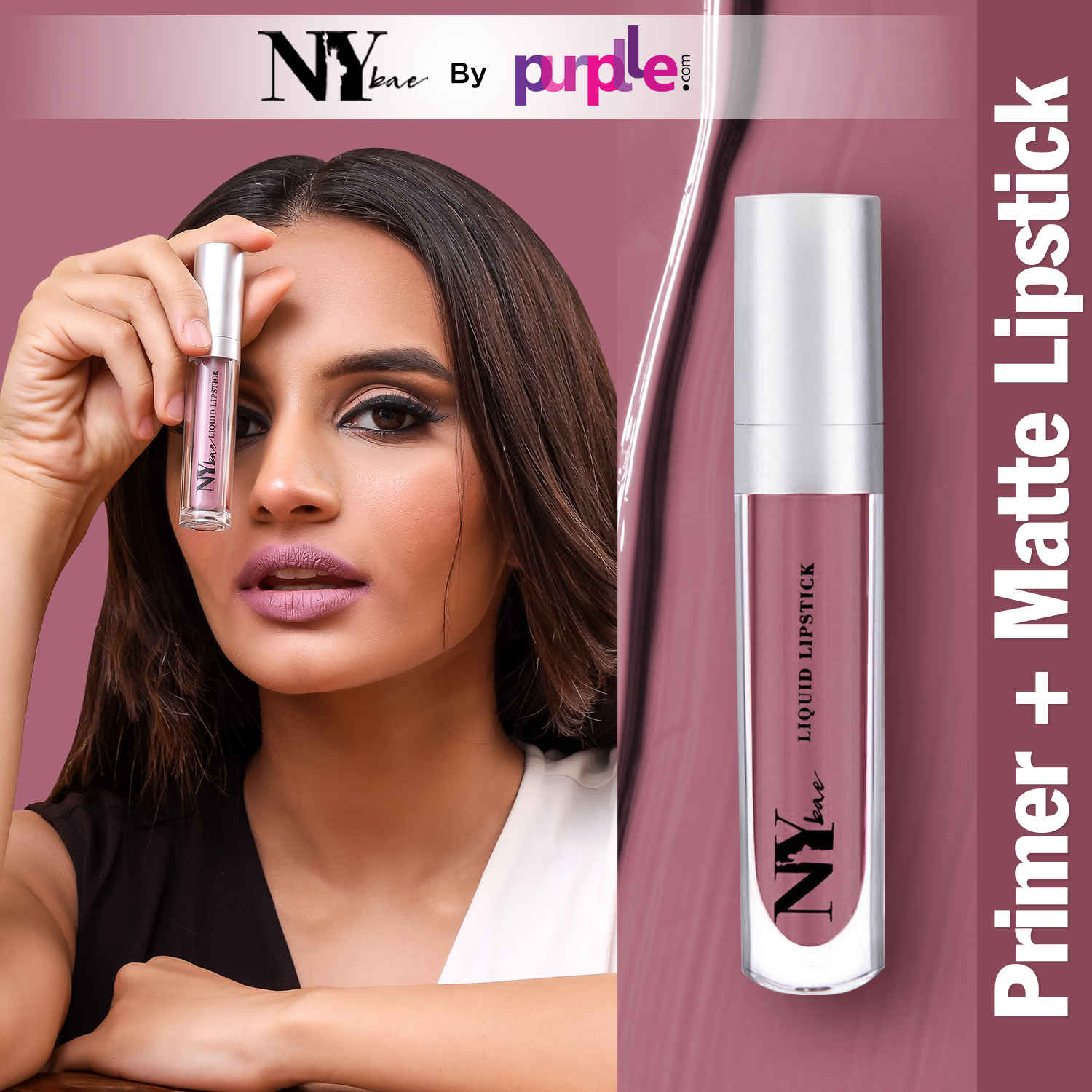 Buy NY Bae Confessions Of A Lip-a-holic Liquid Lipstick | Primer + Matte | Nude Pink | Moisturizing | Long Lasting | Her Wonderland 7 (4.5 ml) - Purplle