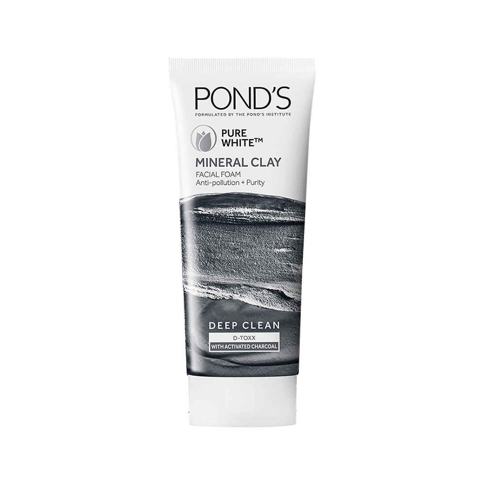 Buy Pond's Pure White Mineral Clay Anti Pollution Purity Face Wash Foam (40 g) - Purplle