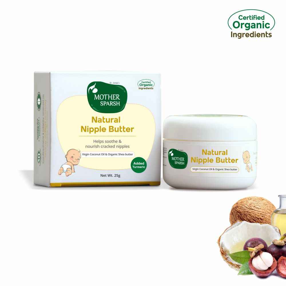 Buy Mother Sparsh Nipple Butter Cream for Breastfeeding Moms, Virgin Coconut Oil and Organic Shea Butter (25gm) - Purplle