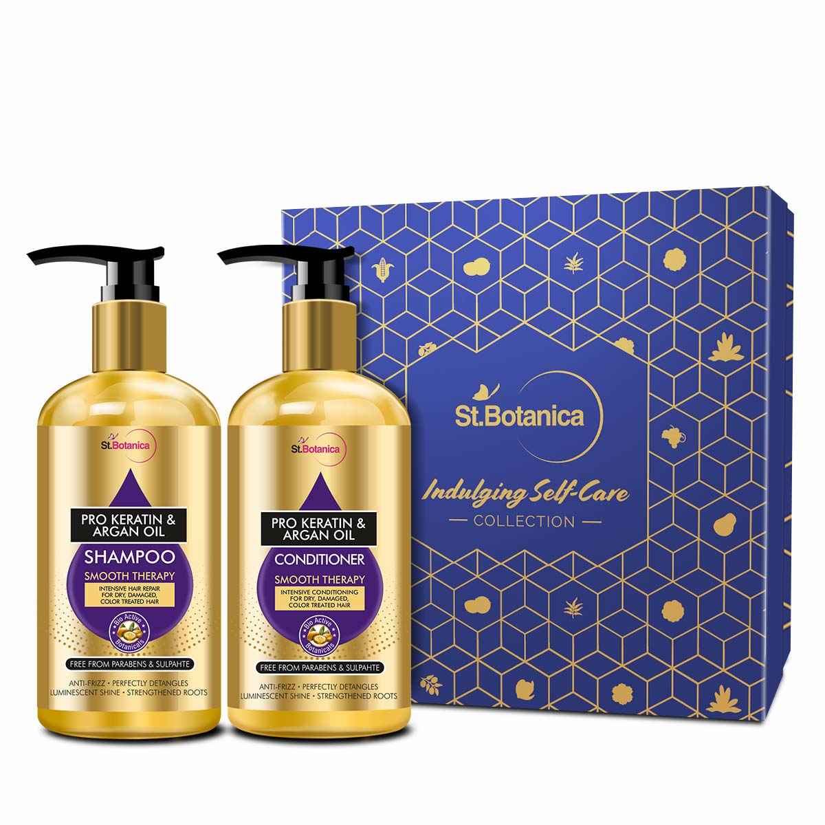 Buy StBotanica Pro Keratin & Argan Oil Shampoo + Conditioner Kit (300ml Each) - Purplle