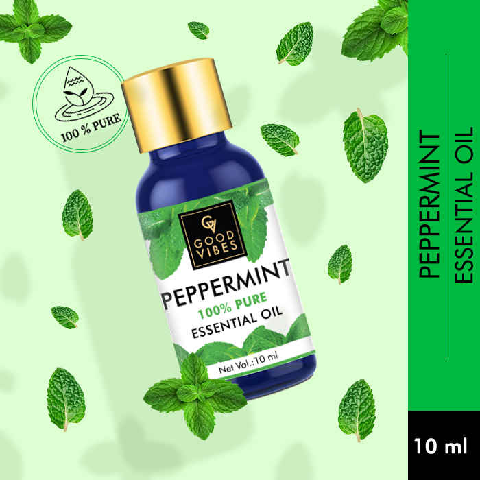 Buy Good Vibes Peppermint 100% Pure Essential Oil | Anti-Fungal, Hair Growth, Cures Skin | 100% Vegetarian, No Synthetics, No Animal Testing (10 ml) - Purplle