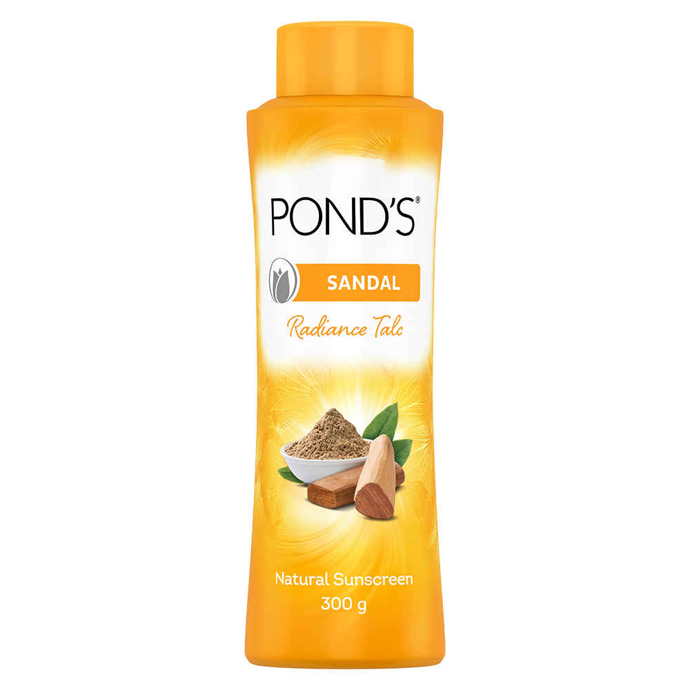 Buy POND'S Sandal Radiance Talcum Powder, Natural Sunscreen (100 g) - Purplle