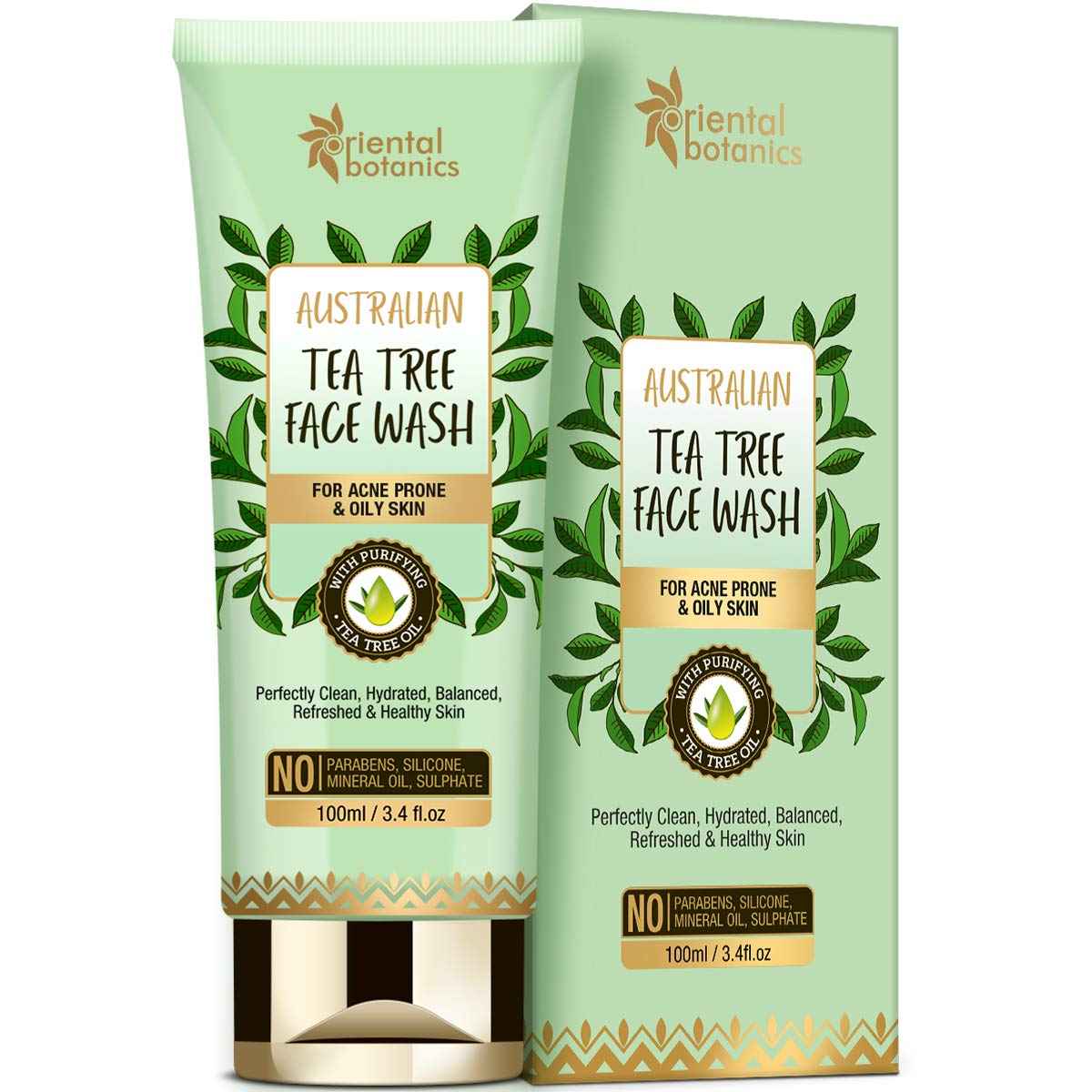 Buy Oriental Botanics Australian Tea Tree Face Wash 100ml | For Acne Prone & Oily Skin, No SLS and Paraben (100 ml) - Purplle