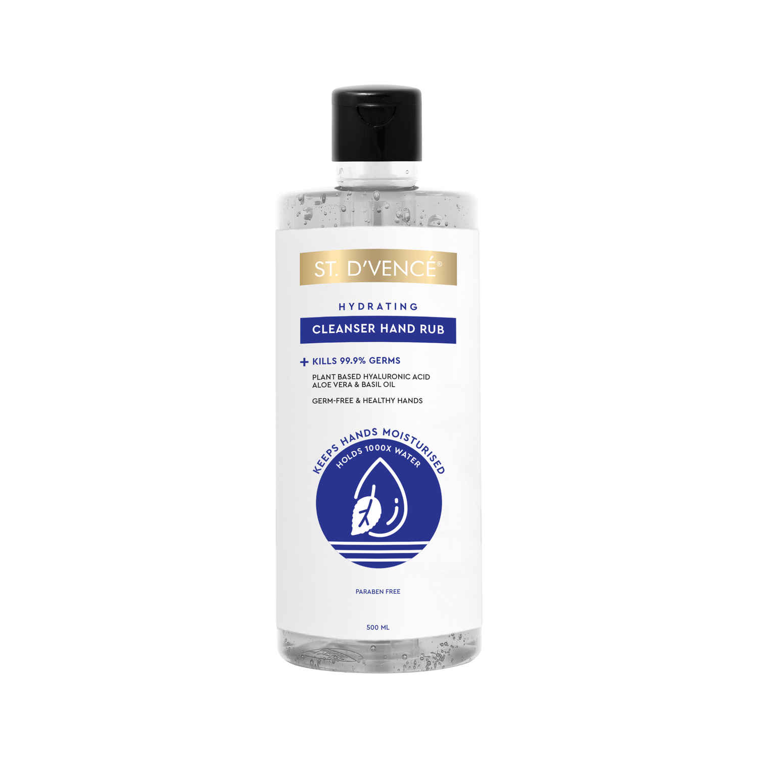 Buy ST. D'VENCE Cleanser Hand Rub (Hand Sanitizer with 70% Alcohol) (500 ml) - Purplle