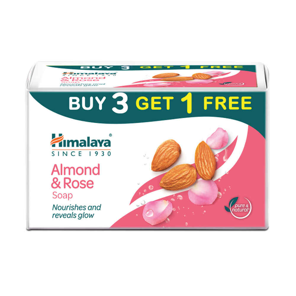 Buy Himalaya Almond & Rose Soap (125 g) - Buy 3 Get 1 FREE - Purplle
