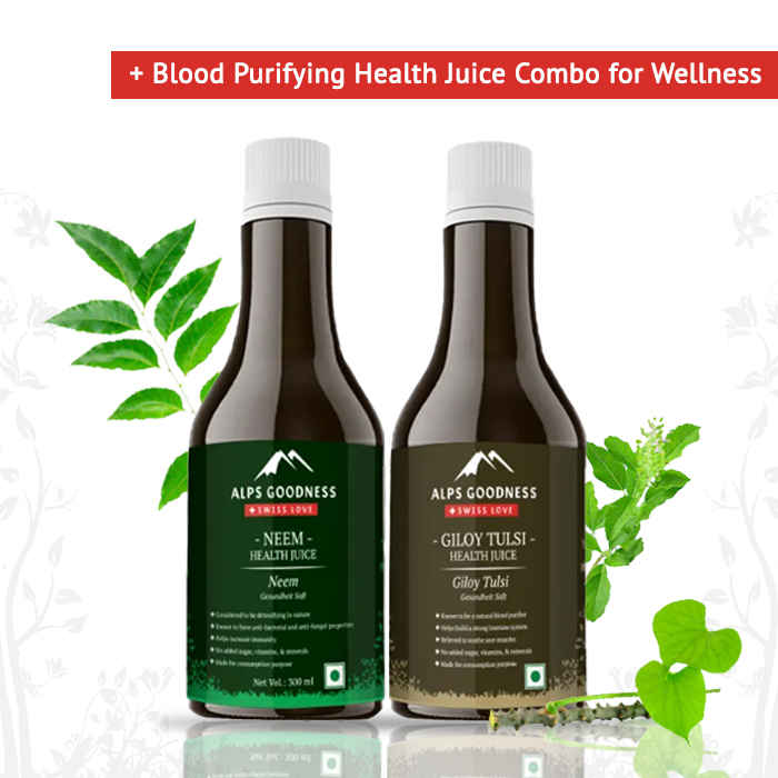 Buy Alps Goodness Blood Purifying Health Juice Combo for Wellness (Neem + Giloy Tulsi) - Purplle