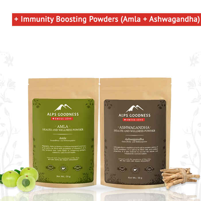 Buy Alps Goodness Immunity Improving Powders Combo (Amla + Ashwagandha) - Purplle