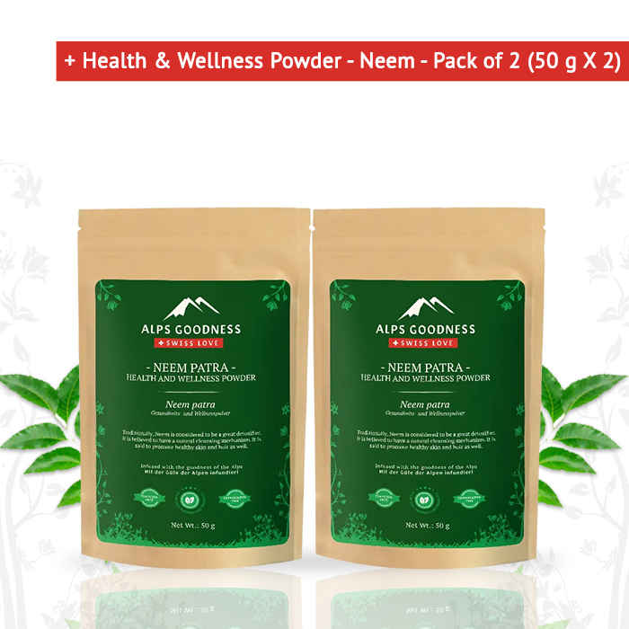 Buy Alps Goodness Health & Wellness Powder - Neem Patra to Enhance Overall Well-Being - Pack of 2 (50 g X 2) - Purplle