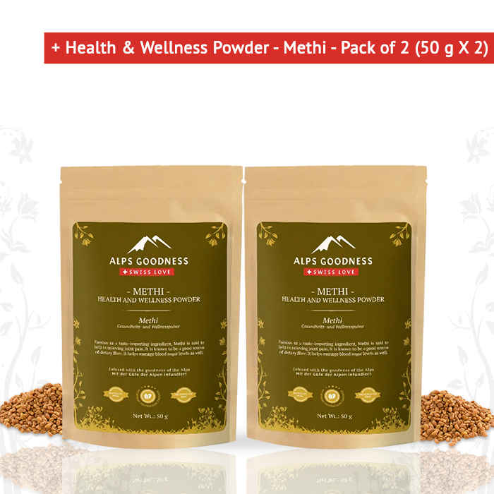 Buy Alps Goodness Health & Wellness Powder - Methi to Enhance Overall Well-Being - Pack of 2 (50 g X 2) - Purplle
