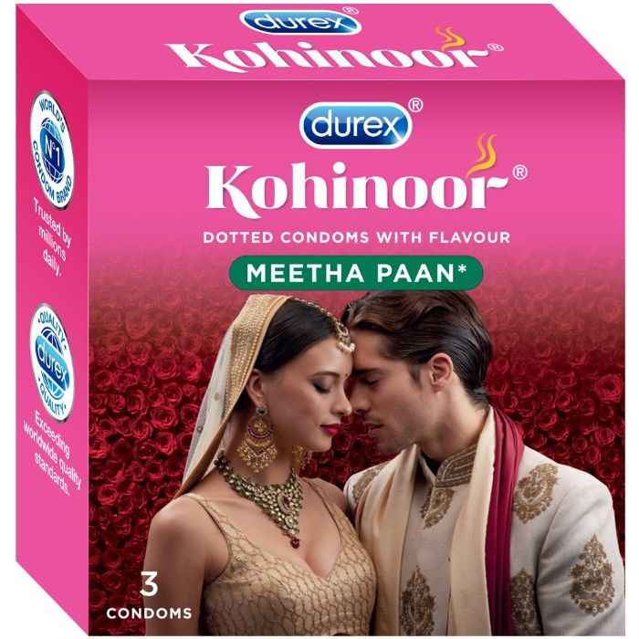 Buy Durex Kohinoor Condoms Meetha Pan- 3s(Pack of 3) - Purplle