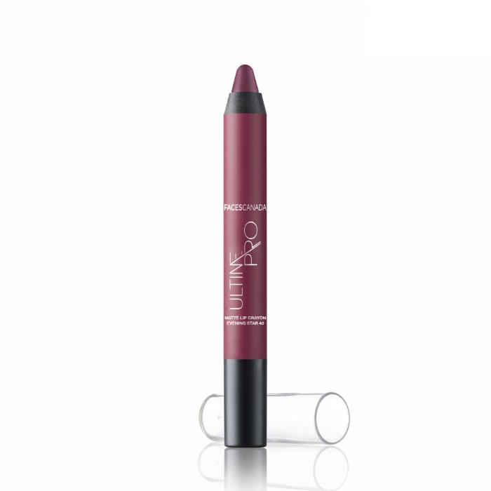 Buy Faces Canada Ultime Pro Matte Lip Crayon - Evening Star 40 (2.8 g) - Purplle