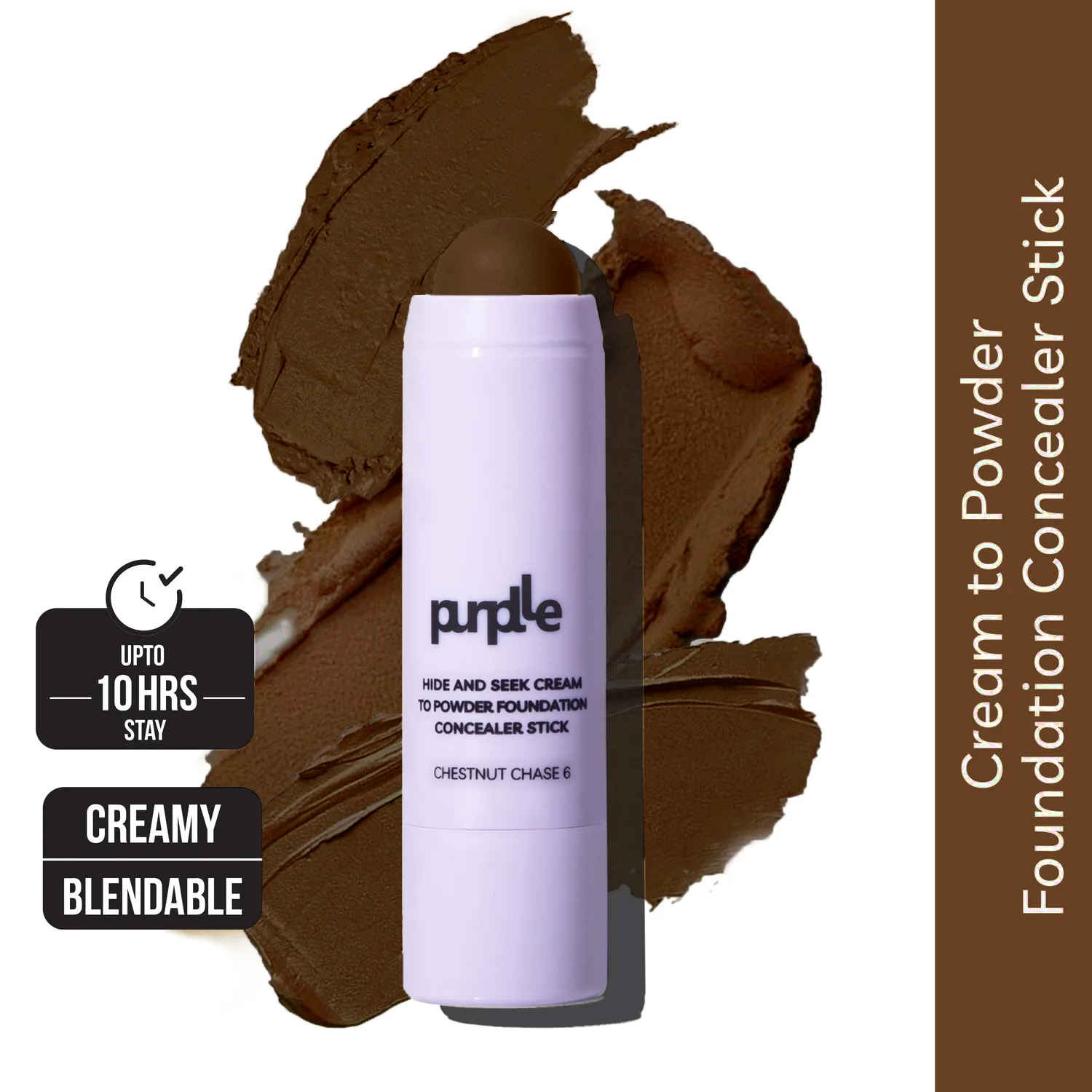 Buy Purplle Foundation Stick - Cream to Powder - Chestnut Chase 6 - Purplle