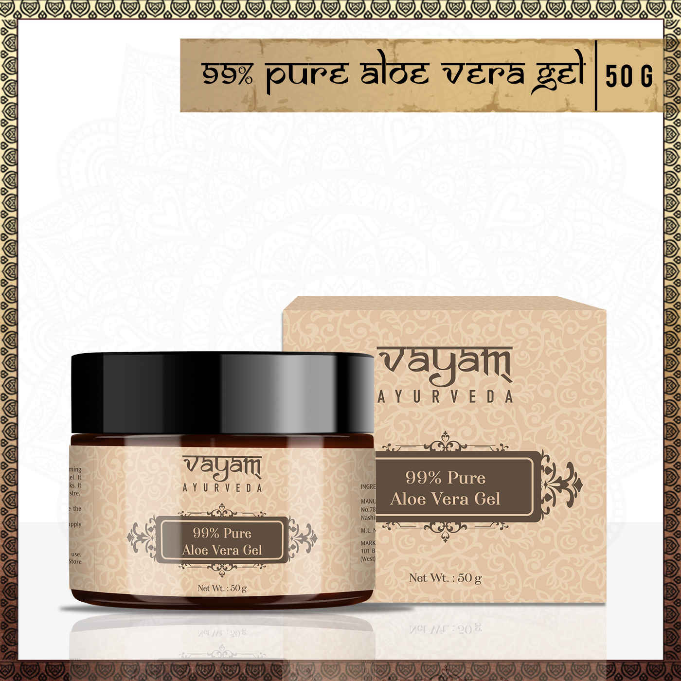 Buy Vayam Ayurveda 99% Pure Aloe Vera Gel (50 gm) | Ayurvedic | Natural | Herbal | Pure | Sulphate free | Paraben Free - Purplle