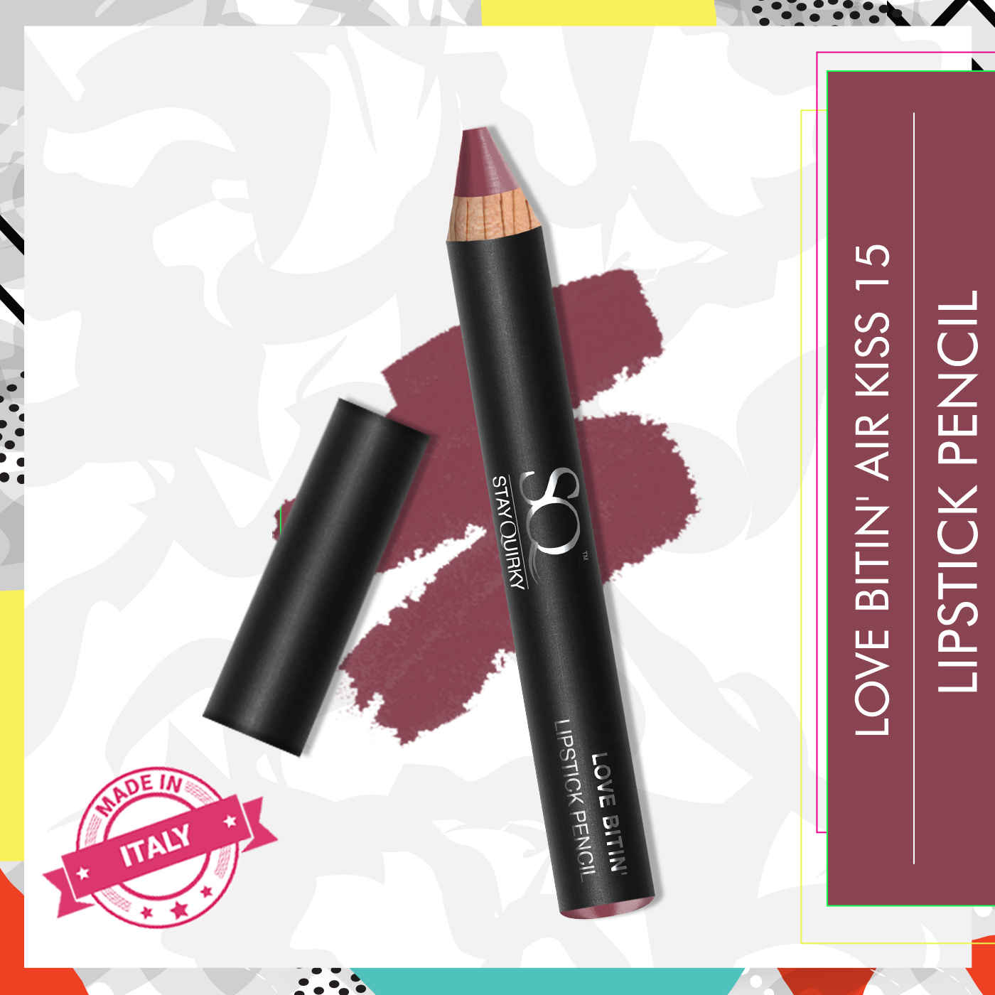 Buy Stay Quirky Mini Lip Crayon | Lipstick Pencil | Lipstick - Love Bitin' Air Kiss 15 (2.1g) - Purplle