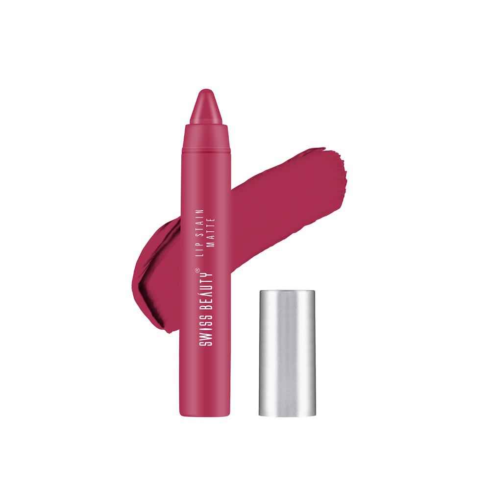 Buy Swiss Beauty Lip Stain Matte Lipstick - Lush-Pink (3.4 g) - Purplle