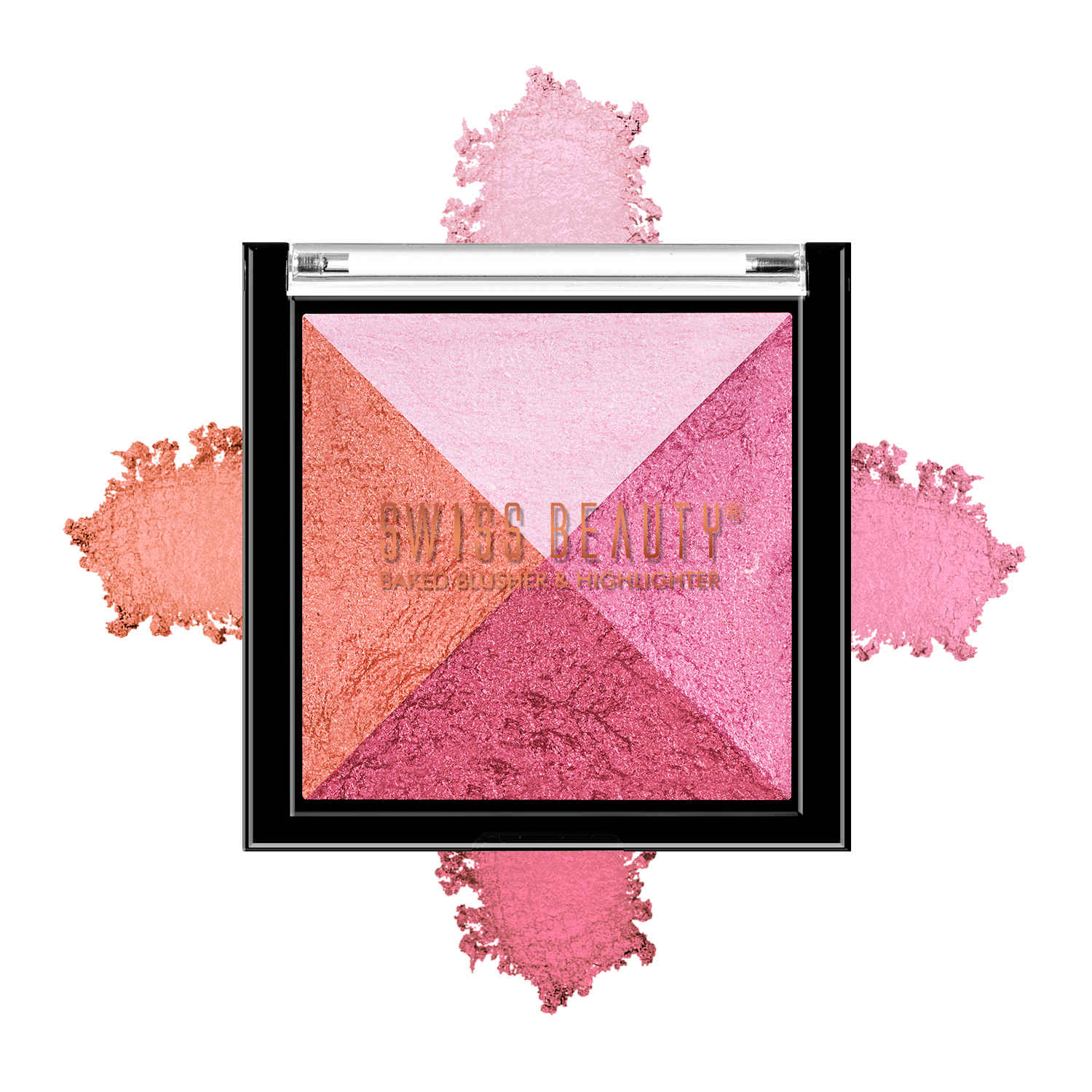 Buy Swiss Beauty Baked Blusher & Highlighter - Multi-02 (7 gm) - Purplle