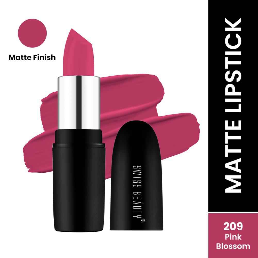 Buy Swiss Beauty Pure Matte Lipstick - Pink-Blossom (3.8 gm) - Purplle