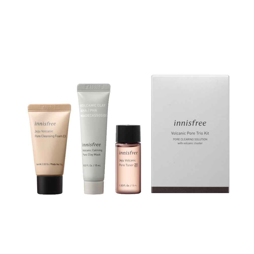 Buy Innisfree Volcanic Pore Trio Kit Combo of 4 - Purplle