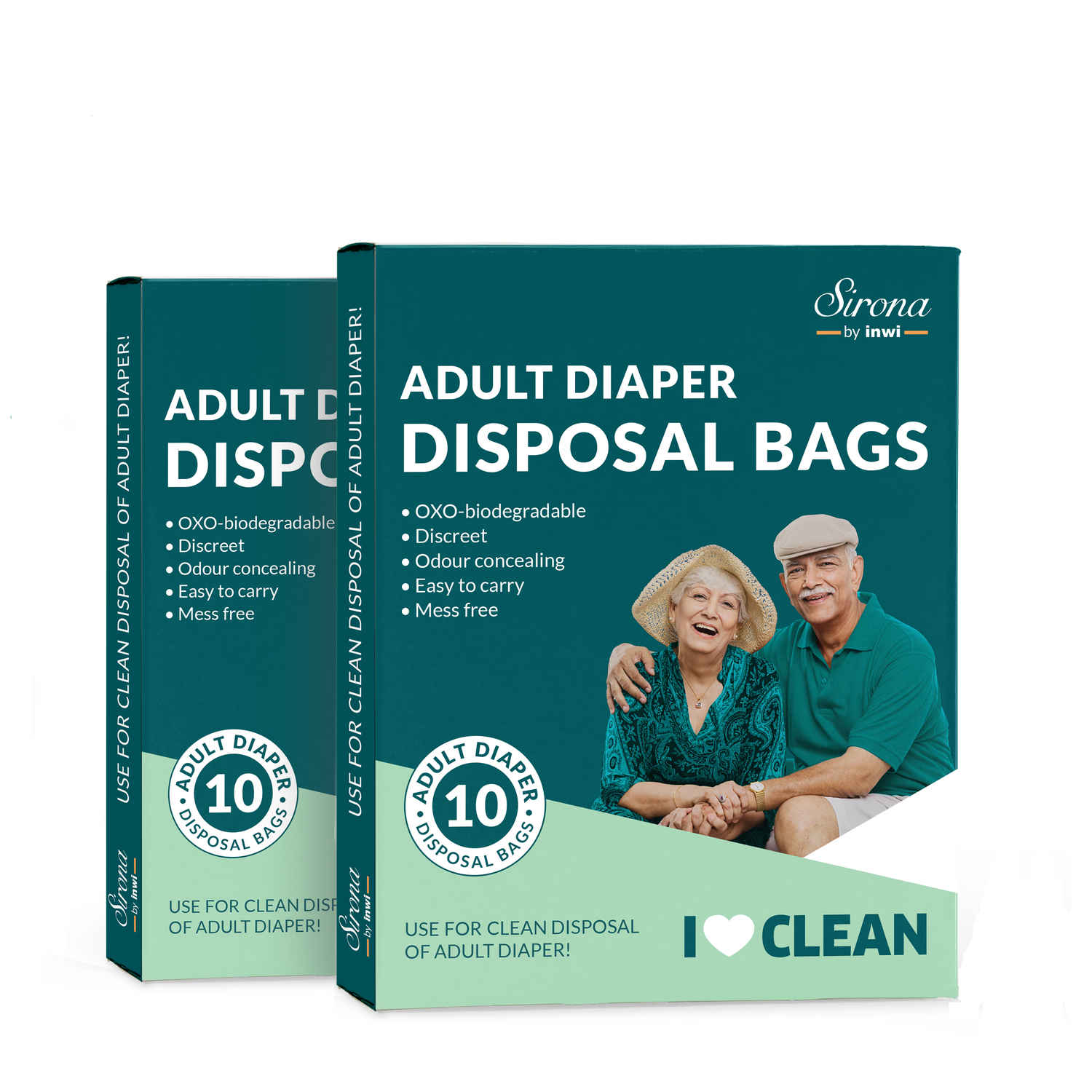 Buy Sirona Premium Adult Diaper Disposal Bags - 20 Bags (2 Pack - 10 Bags Each) - Purplle