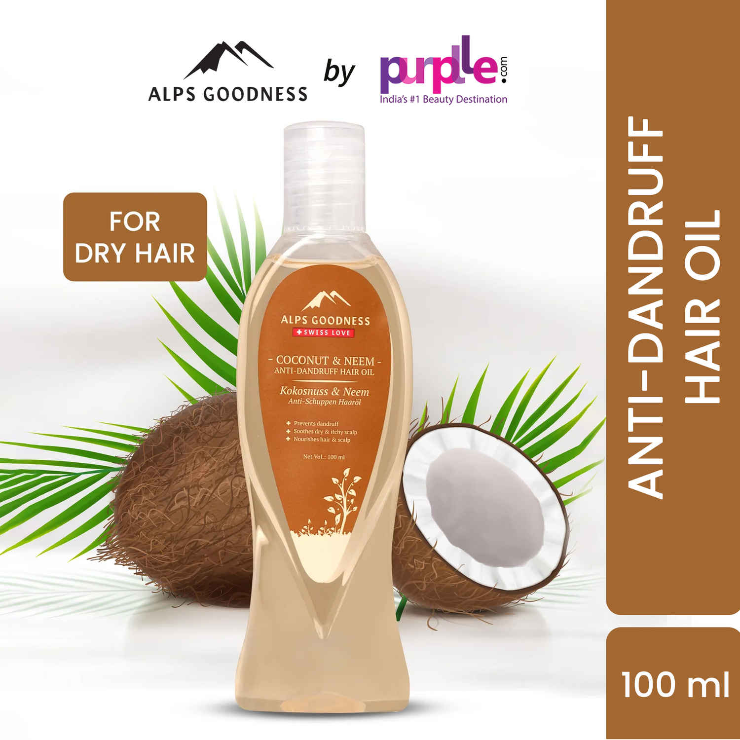 Buy Alps Goodness Coconut & Neem Anti-Dandruff Hair Oil (100 ml) - Purplle