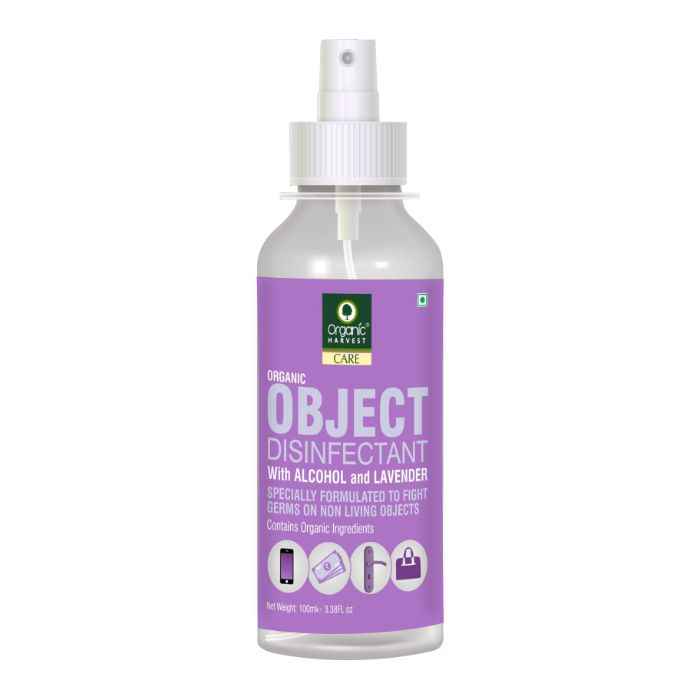 Buy Organic Harvest Objects Disinfectant with Alcohol and Lavender, Contains Organic Ingredients, Specially formulated to fight Germs on Non Living Objects (100 ml) - Purplle