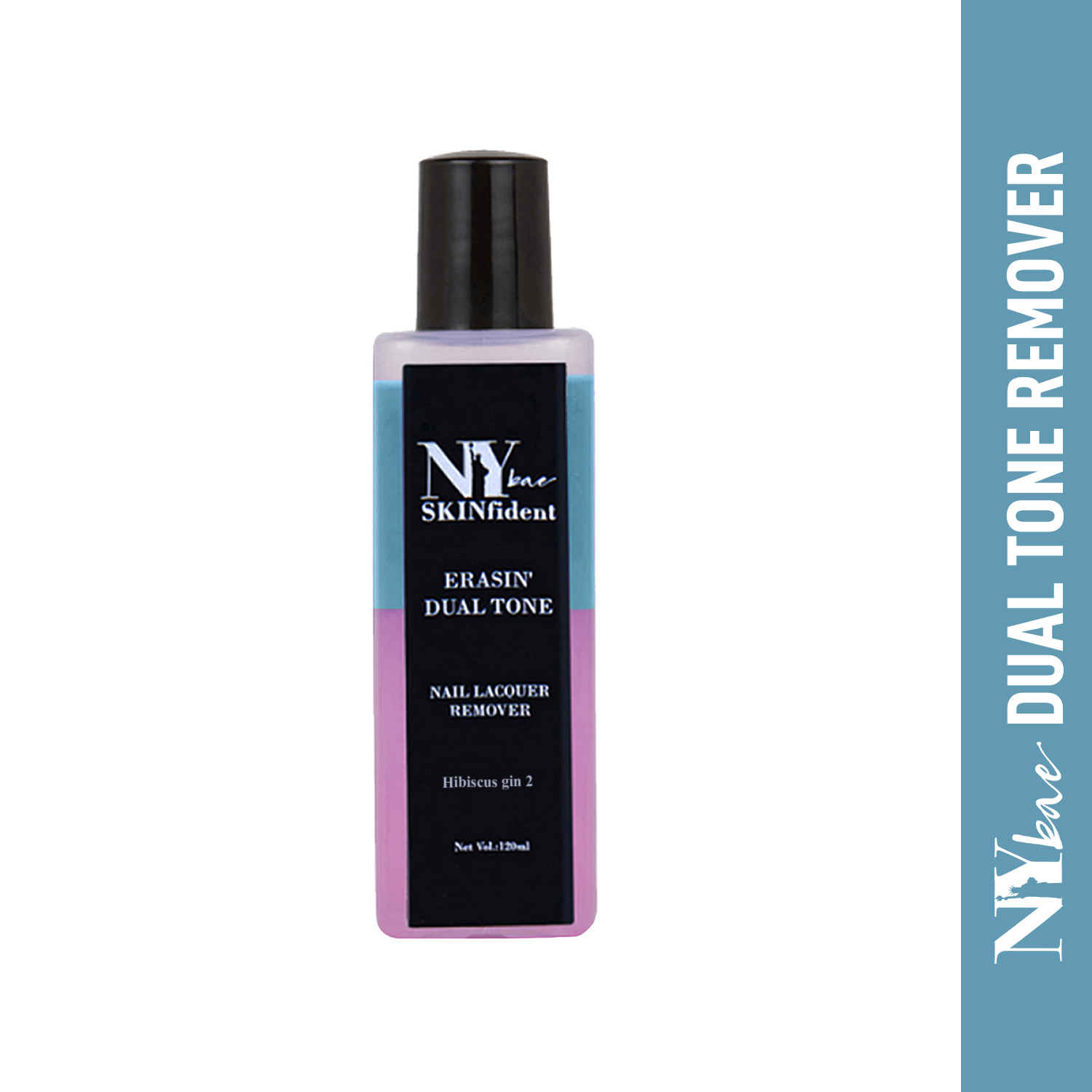 Buy NY Bae Erasin' Dual Tone Nail Lacquer Remover Hibiscus gin 1 (120 ml) - Purplle