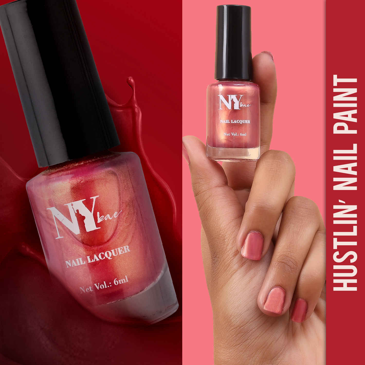 Buy NY Bae Hustlin' Nail Lacquer - Dreams 2 (6 ml) | Brown | Glossy Finish | Highly Pigmented | Rich Shine | Chip Resistant | Long lasting | Quick Drying | Streak-free Application | Cruelty Free - Purplle